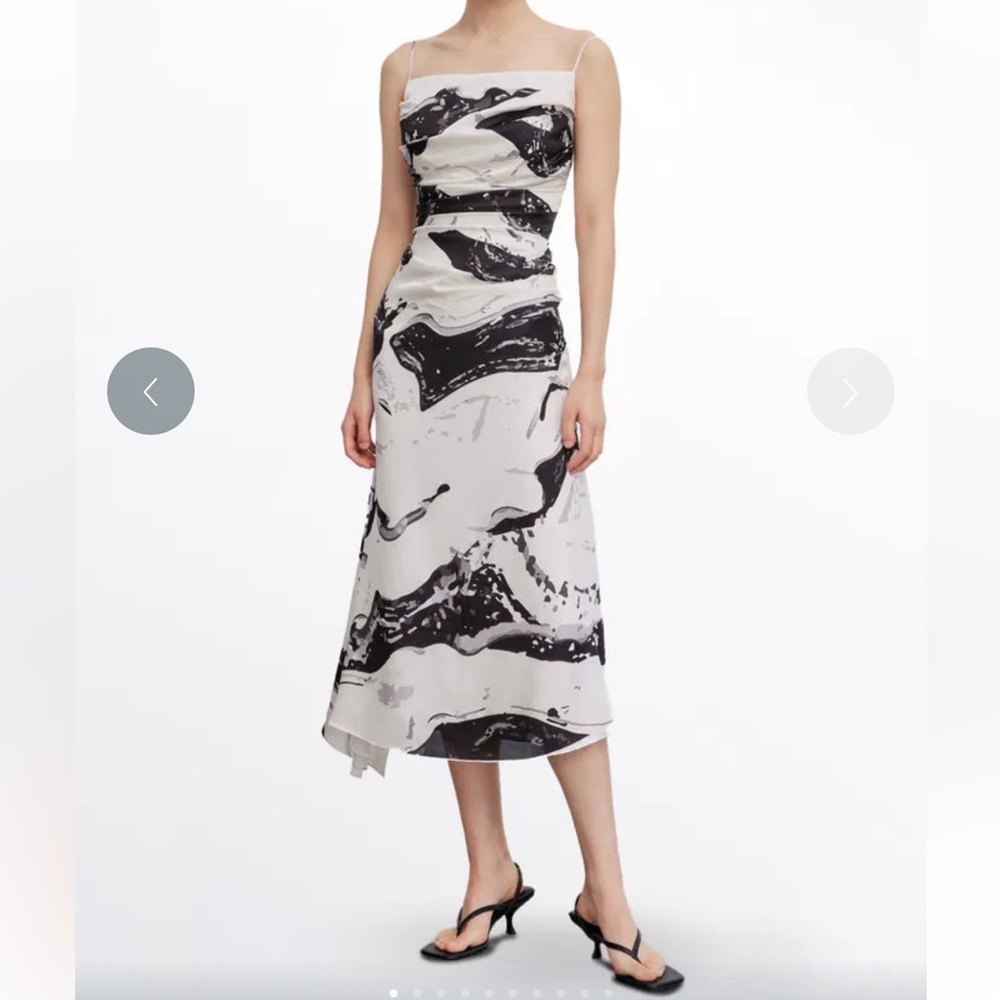 Fabrique x Carlos Duarte Black and White Abstract Maxi Dress. Only worn once